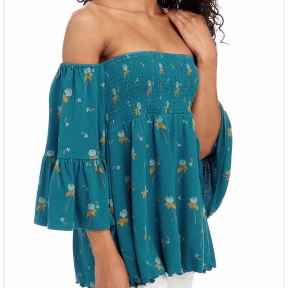 FREE PEOPLE Floral Off The Shoulder Tunic - Picture 3 of 6